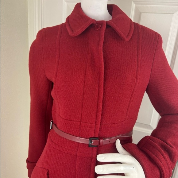 MaxMara Red Wool Coat - Picture 4 of 16